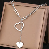 Stainless Steel Necklaces Sweetheart Pendant Chains Choker Necklace