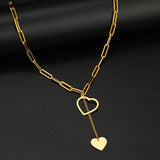 Stainless Steel Necklaces Sweetheart Pendant Chains Choker Necklace