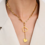 Stainless Steel Necklaces Sweetheart Pendant Chains Choker Necklace