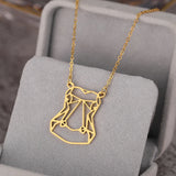 Stainless Steel Ballerina Heart Unicorn Pendant Necklace