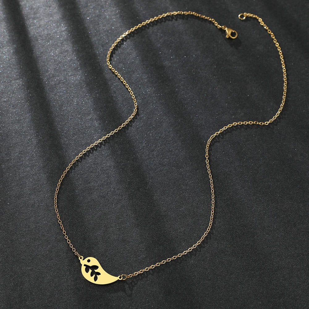 Bird Hollow Branch Choker Chain Necklace For Women