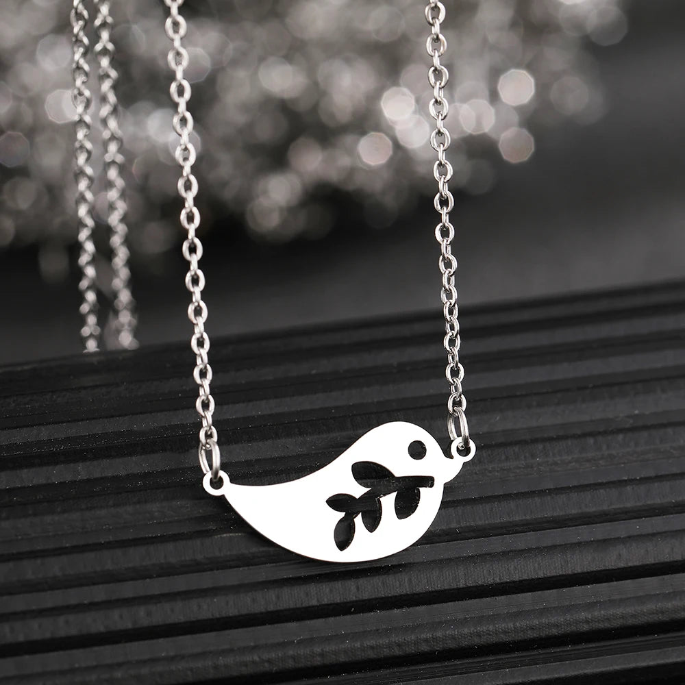 Bird Hollow Branch Choker Chain Necklace For Women