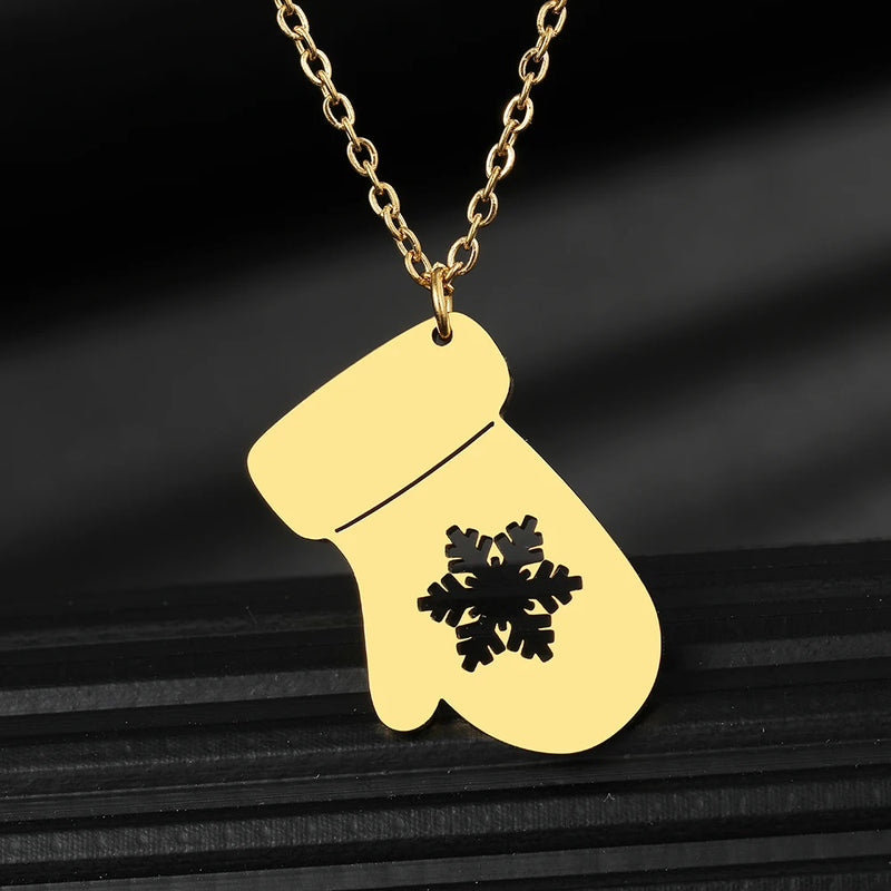 Snowflake Pendant Choker Necklace Women Jewelry