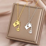 Cartoon Water Bottle Pendant Stainless Steel Necklace for Women