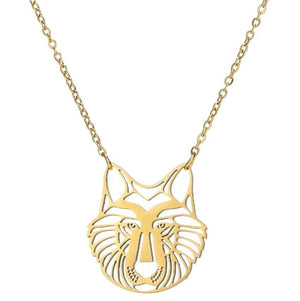 Stainless Steel Lion King Pendant Necklace Men's Chain Choker