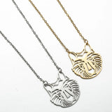 Stainless Steel Lion King Pendant Necklace Men's Chain Choker
