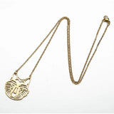Stainless Steel Lion King Pendant Necklace Men's Chain Choker