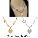 Stainless Steel Heart Necklace Women Jewelry Gift