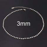 Stainless Steel Women's Pearl Choker Necklace