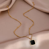 Stainless Steel Necklaces Geometric Elegance Heart Round Pendants