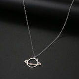 Stainless Steel Gothic Planetary Universe Pendant Chain Necklace