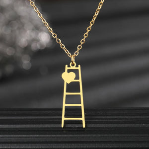 Heart Ladder Stairs Choker Necklace for Women