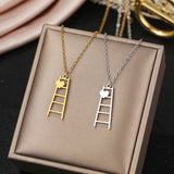 Heart Ladder Stairs Choker Necklace for Women