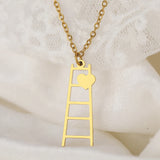 Heart Ladder Stairs Choker Necklace for Women