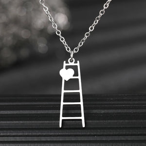 Heart Ladder Stairs Choker Necklace for Women