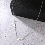 Stainless Steel Heart Love Pendant Choker Necklace for Women