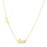 Stainless Steel Heart Love Pendant Choker Necklace for Women