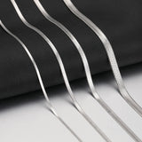 Stainless Steel Herringbone Blade Snake Chain Necklace for Men and Women