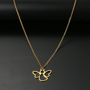Angel Pendant Choker Clavicle Chain Necklace Girls