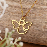 Angel Pendant Choker Clavicle Chain Necklace Girls