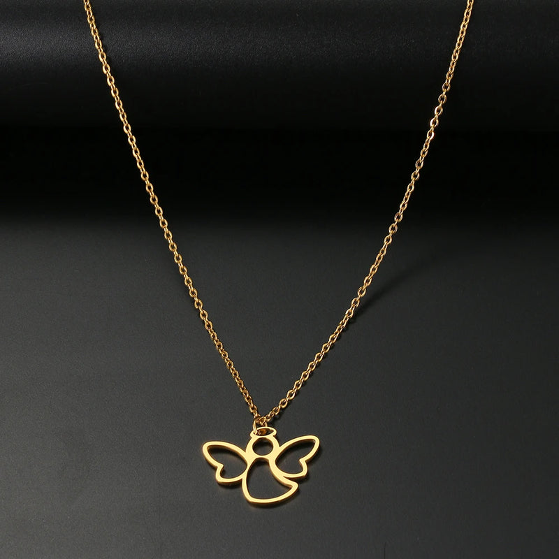 Angel Pendant Choker Clavicle Chain Necklace Girls