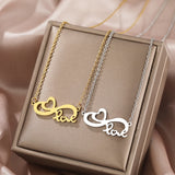 Stainless Steel Infinity Symbol Choker Necklace for Women