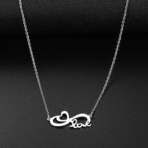 Stainless Steel Infinity Symbol Choker Necklace for Women