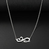 Stainless Steel Infinity Symbol Choker Necklace for Women