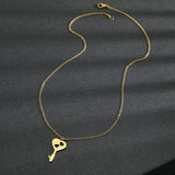 Stainless Steel Two Hearts Pendant Necklace Choker