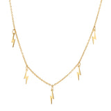 Silver Lightning Pendant Necklace Chain
