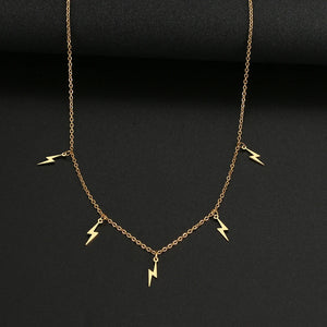 Silver Lightning Pendant Necklace Chain