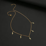 Silver Lightning Pendant Necklace Chain
