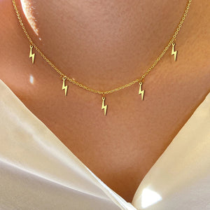 Silver Lightning Pendant Necklace Chain
