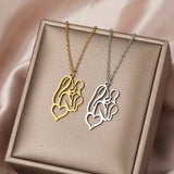 Mother Holding Baby Pendant Stainless Steel Choker Necklace