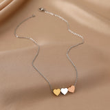 Stainless Steel Sweetheart Rose Pendant Necklace for Women