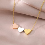 Stainless Steel Sweetheart Rose Pendant Necklace for Women