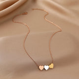 Stainless Steel Sweetheart Rose Pendant Necklace for Women