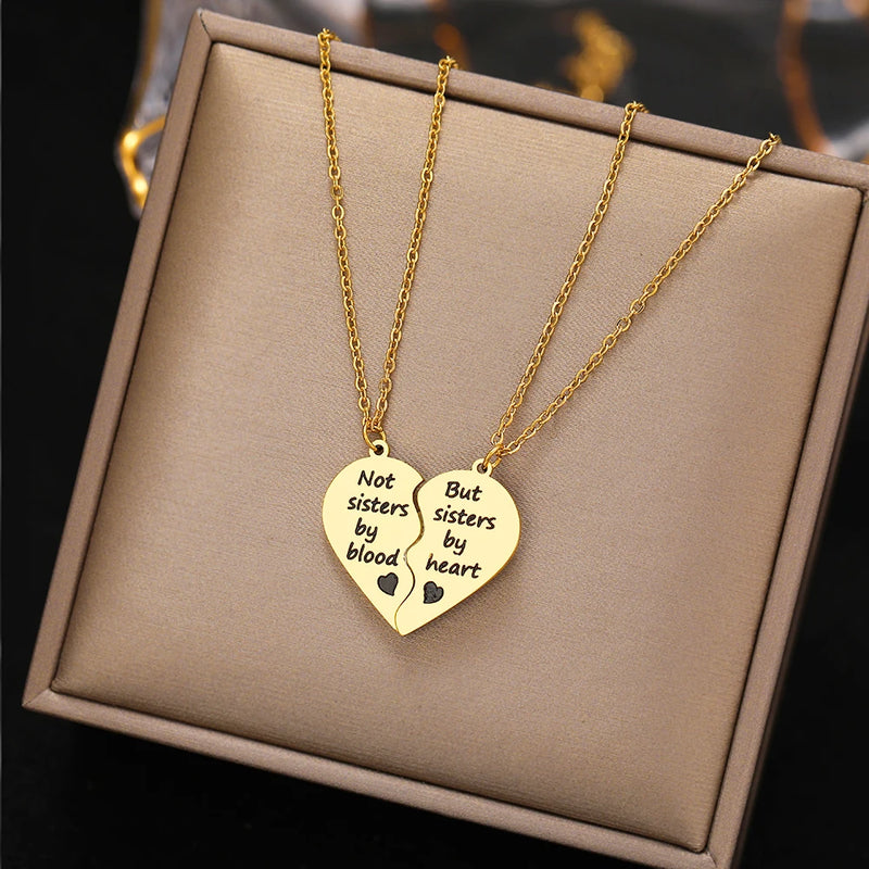 Sister By Heart BFF Necklace Stainless Steel Women's Jewelry