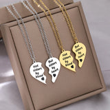 Sister By Heart BFF Necklace Stainless Steel Women's Jewelry