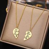 Sister By Heart BFF Necklace Stainless Steel Women's Jewelry