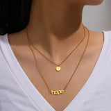 Hope Pendant Multilayer Choker Necklace for Women