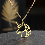 Unicorn Pendant Stainless Steel Choker Necklace