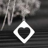Stainless Steel Heart Pendant Choker Necklace Wedding