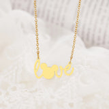 Cartoon Mouse Love Pendant Choker Necklace for Women