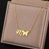 Vintage Insect Butterfly & Dragonfly Pendant Charm Necklace for Women