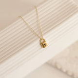 Women's Stainless Steel Letter Necklace Lock Pendant
