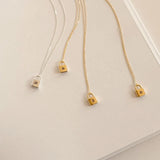 Women's Stainless Steel Letter Necklace Lock Pendant