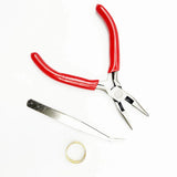 Stainless Steel Needle Nose Pliers Tweezers Ring Tools Multicolor