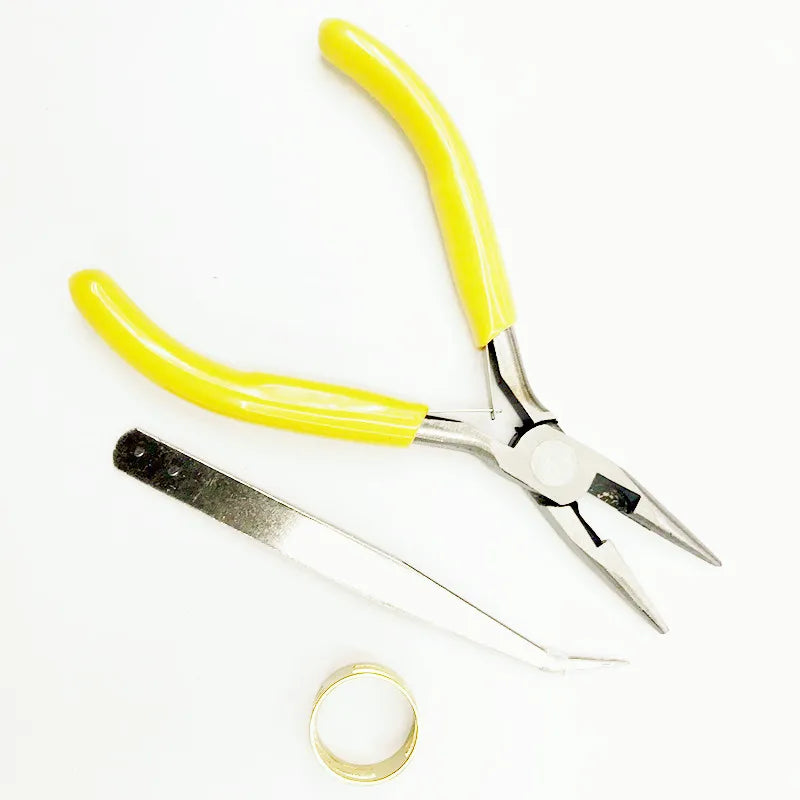 Stainless Steel Needle Nose Pliers Tweezers Ring Tools Multicolor