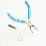 Stainless Steel Needle Nose Pliers Tweezers Ring Tools Multicolor